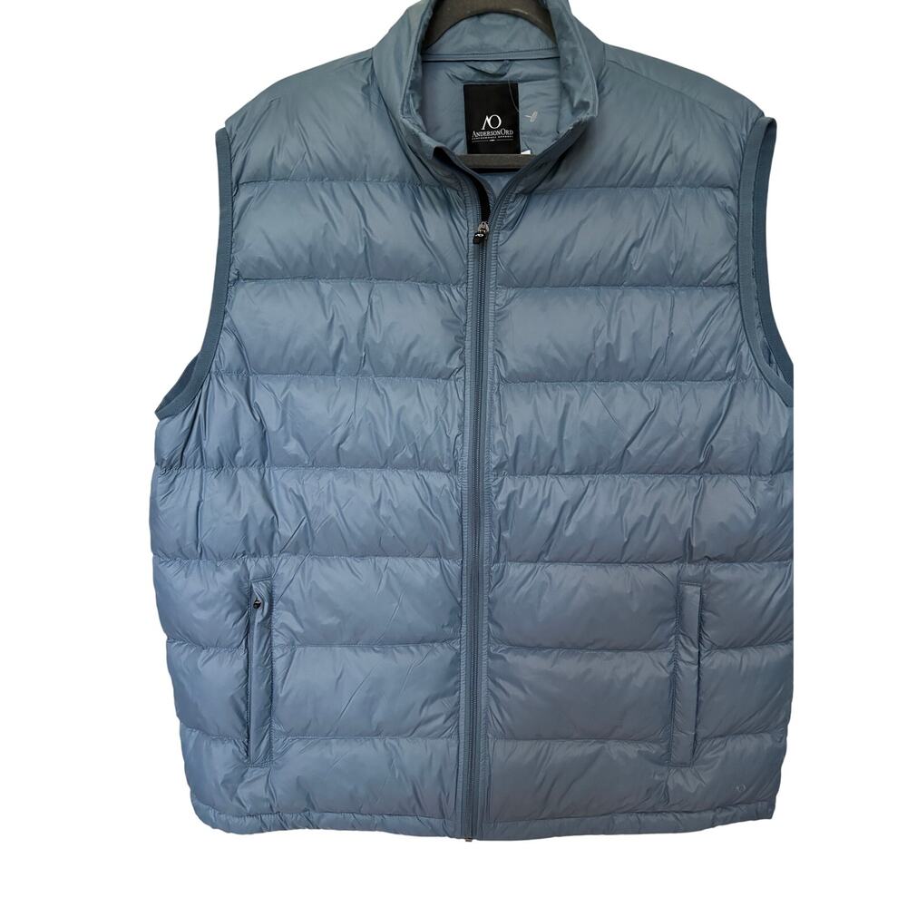 AndersonOrd Men's XL Slate Blue Down Puffer Vest